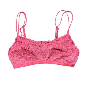 Victoria’s Secret hot pink/nude double strap bralette S